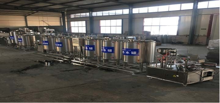 Factory-display-of-the-commercial-yogurt-processing-plant