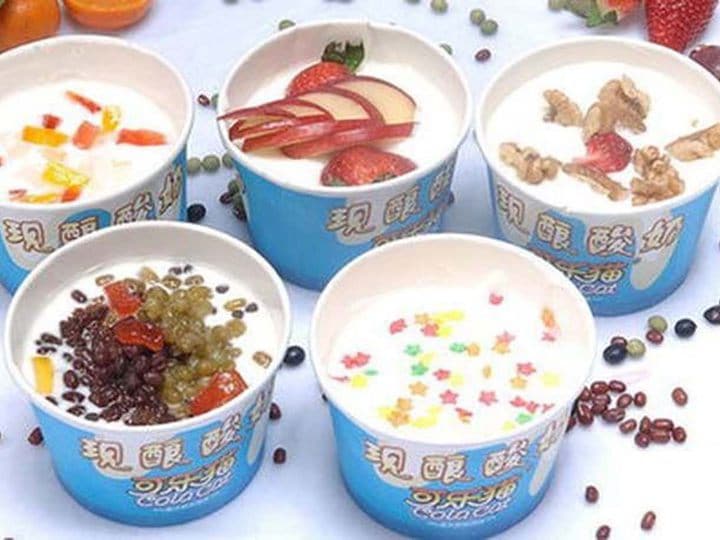 Flavored yogurt made by yogurt making machine