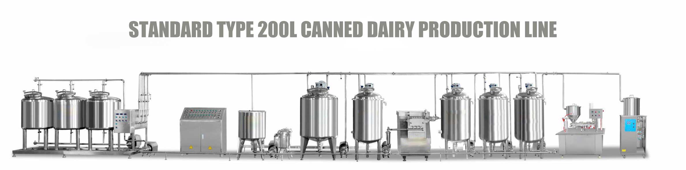 Standard type 200l canned dairy production line