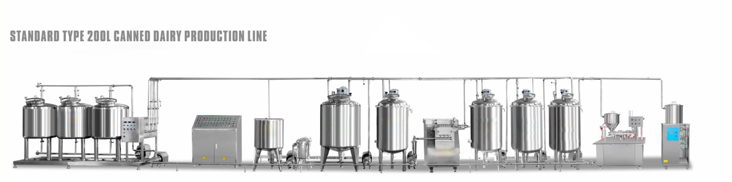 Standard type 200l canned dairy production line